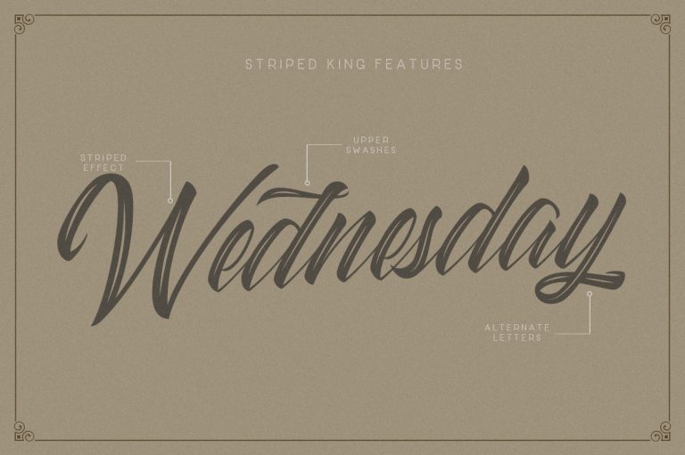 Striped King Vintage Script - Image 7