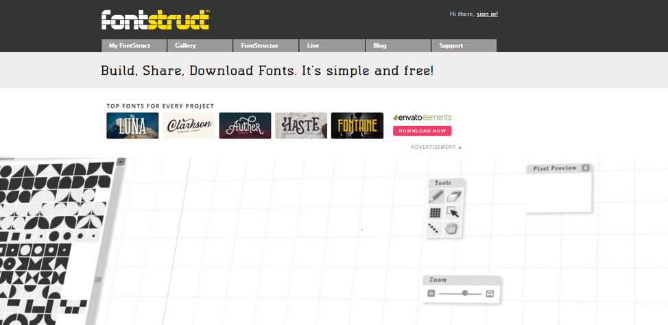 fontstruct homepage