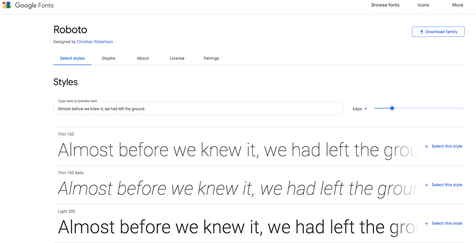 google fonts