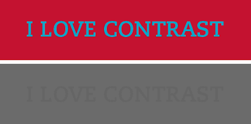 contrast font