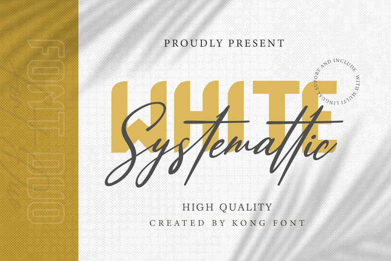 White Systemattic Font