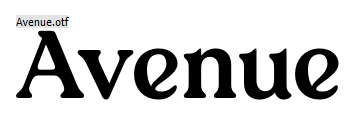 Avenue Font
