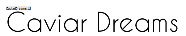 Caviar Dreams Font