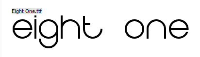 Eight One Font
