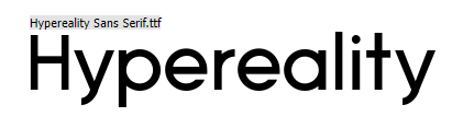 Hypereality Font