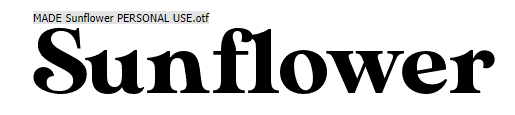 Sunflower Font