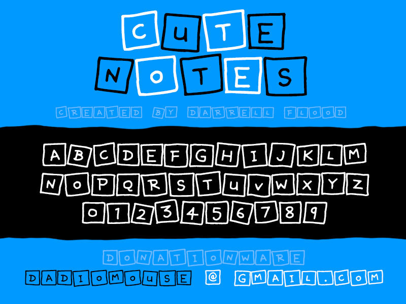 cute notes font