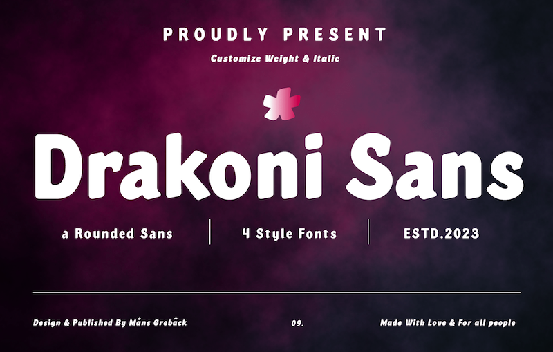 drakoni sans font