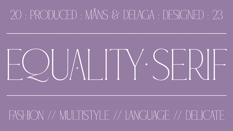 Equality Serif Font