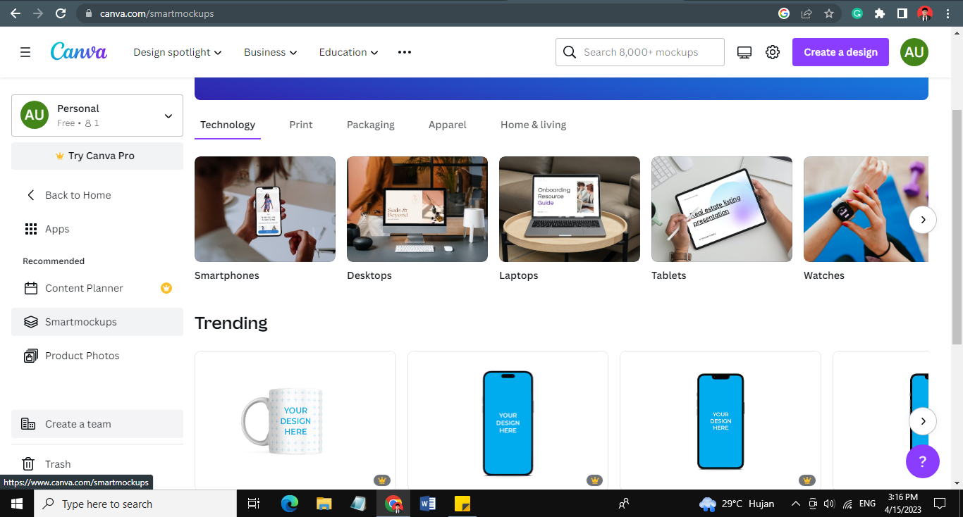 how to create mockup canva