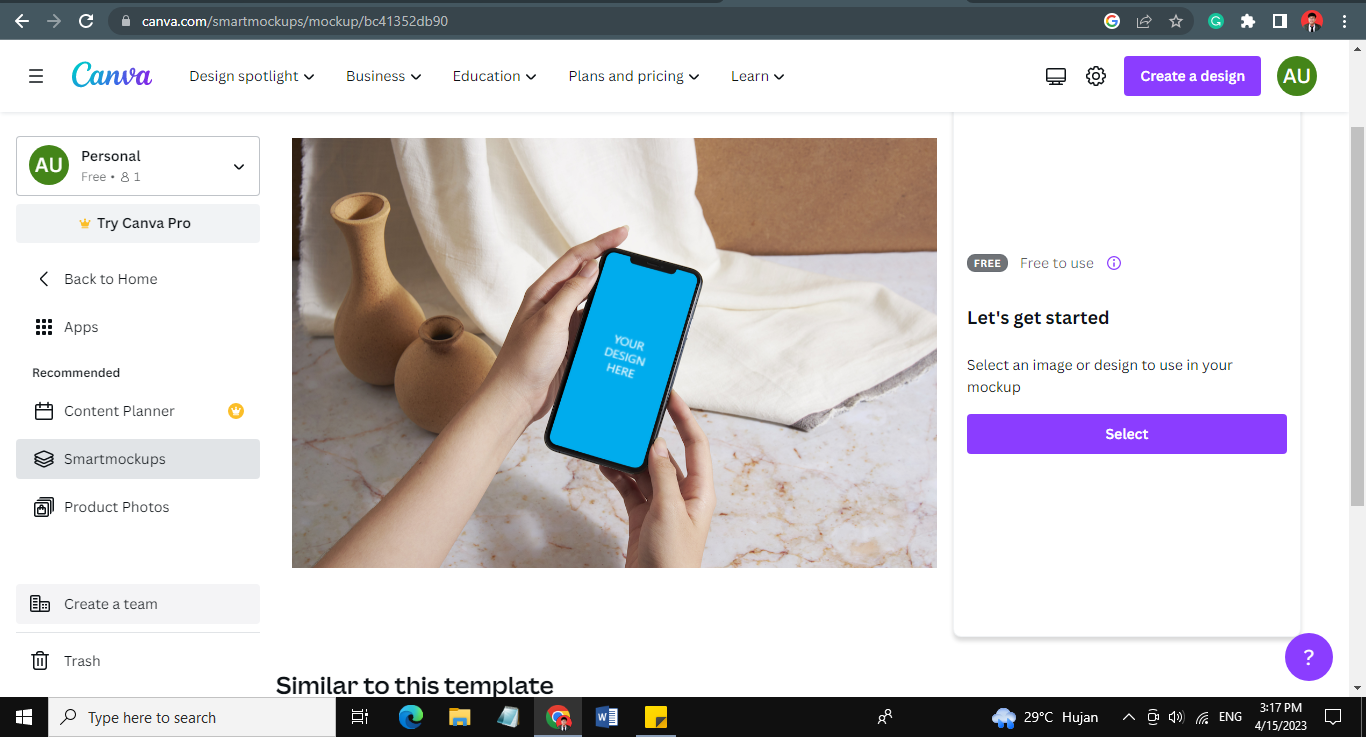 how to create mockup canva
