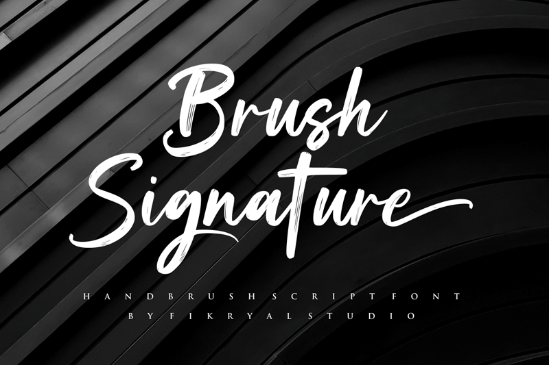 brush signature font