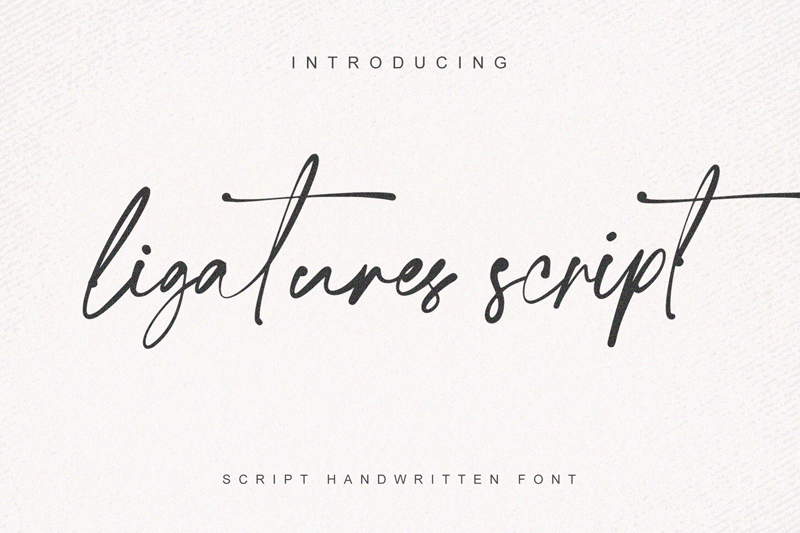 ligatures script font