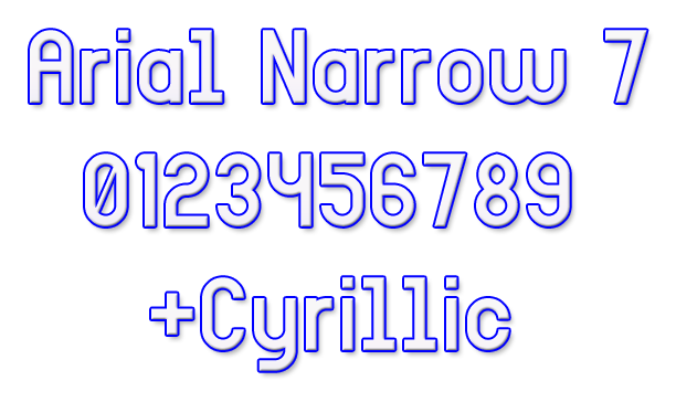 Arial Narrow 7 Font