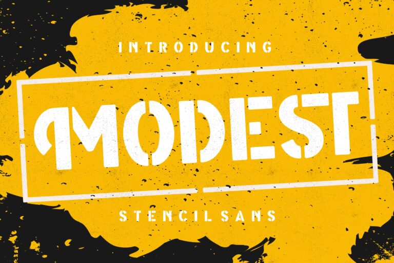 Modest Stencil Sans Font