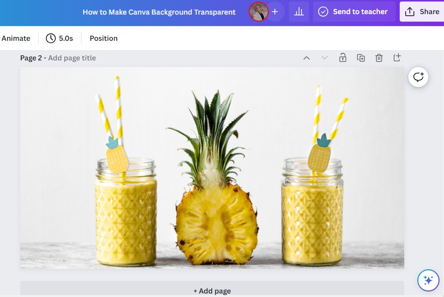 Step 1- Make Canva Background Transparent