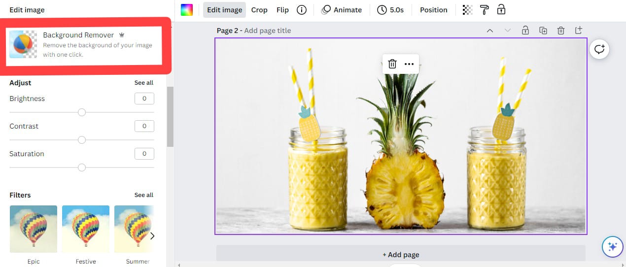 Step 3- Make Canva Background Transparent