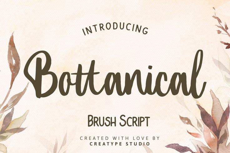 Botanical Brush Script Font