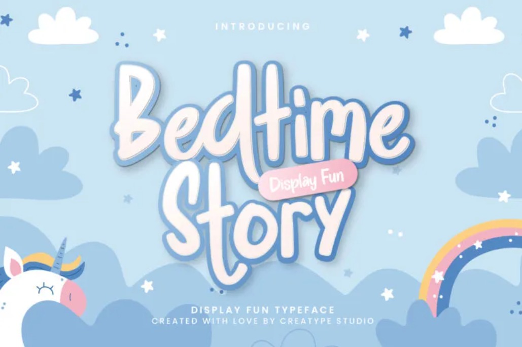 Bedtime Story Display Fun Font
