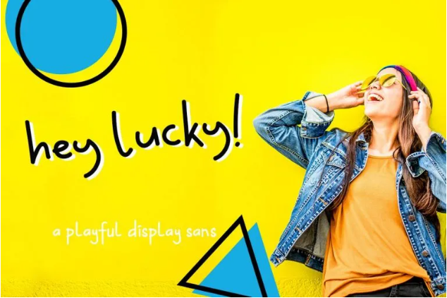Hey Lucky! Playful Display Sans