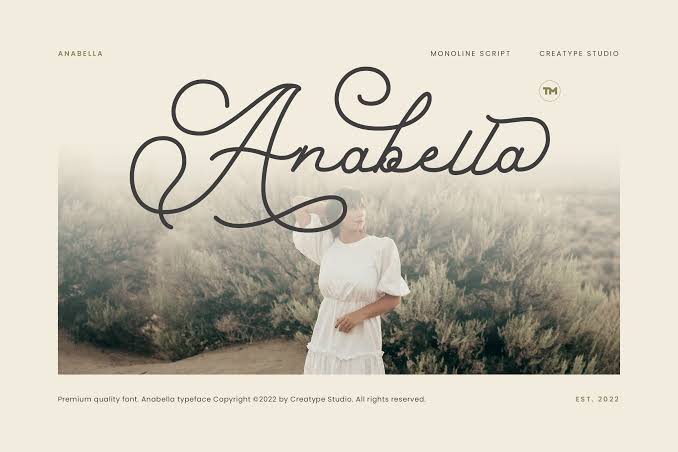 Anabella Monoline Script Font