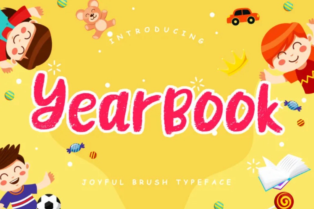 Yearbook Joyful Brush Font