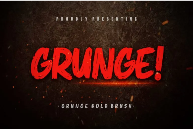Grunge! Bold Brush Font for T-shirt Design
