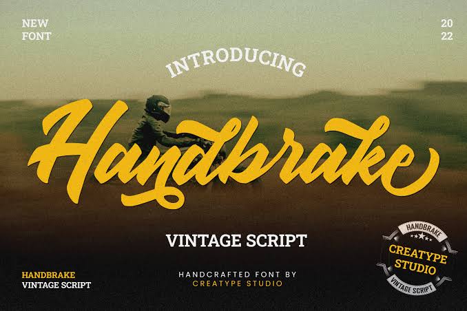Handbrake Stylish Handlettering Font