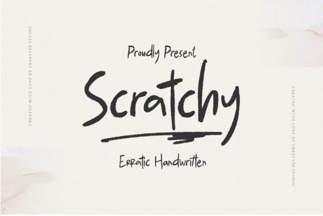 Scratchy Handwritten Sans Font