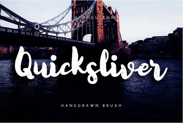 Quicksliver Handdrawn Brush Typeface for T-shirt Design