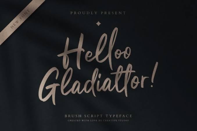 Helloo Gladiattor Brush Script Font