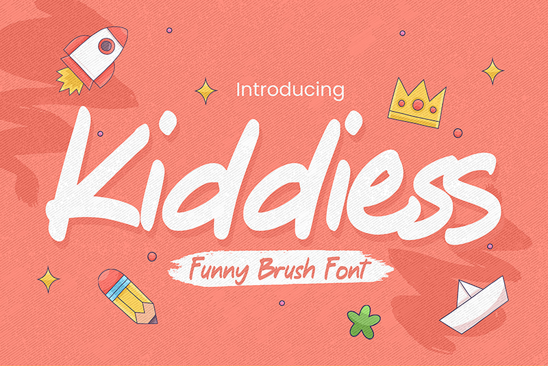 Kiddiess Funny Brush Font