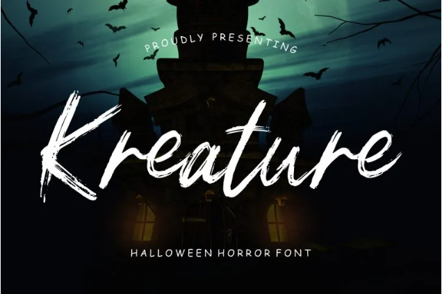 Kreature Brush Script Horror Font