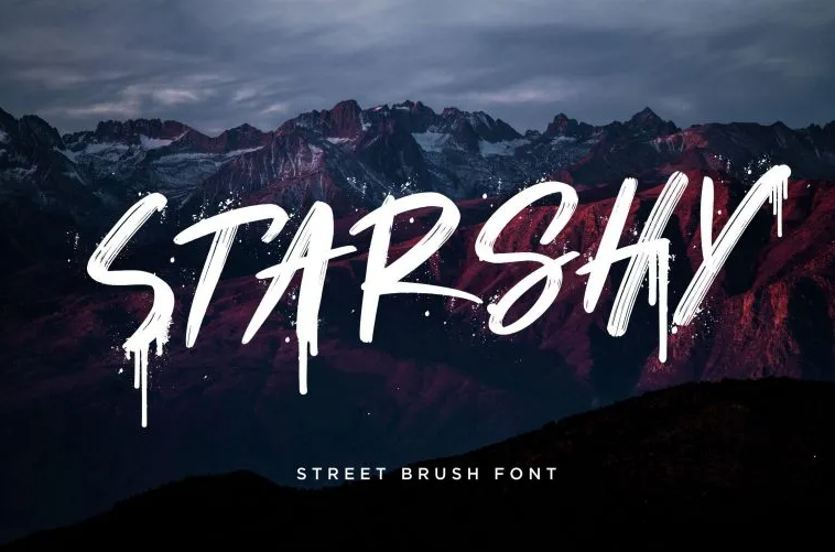 Starshy Street Brush Font