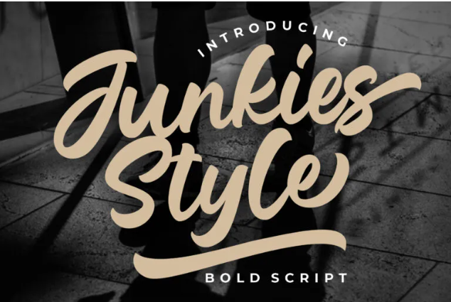 Junkies Style Bold Script Font
