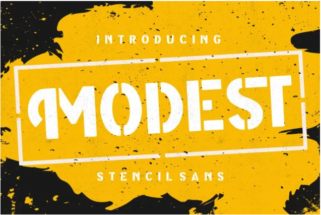 Modest Stencil Sans Font