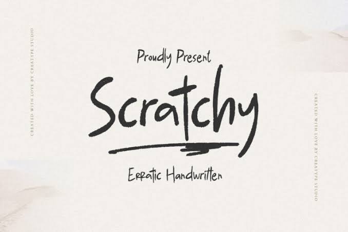 Scratchy Erratic Handwritten Font