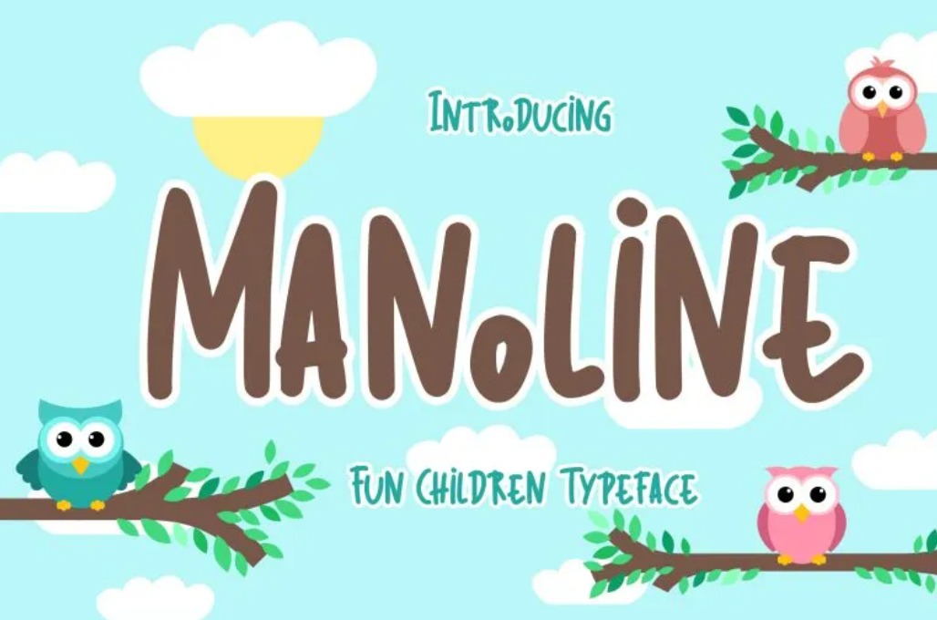 Manoline Fun Children Font