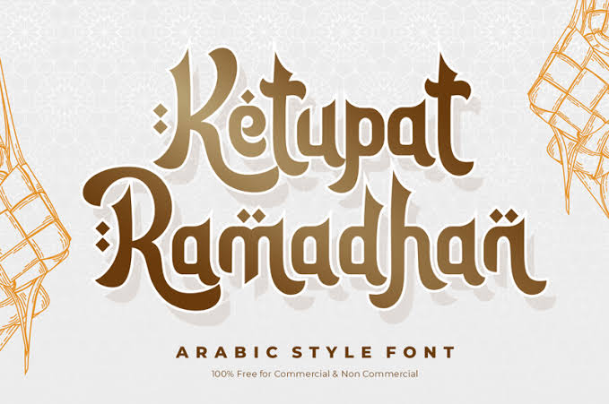 Ketupat Ramadhan Arabic Style Font