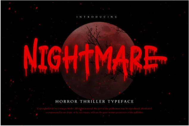 Nightmare Horror Typeface