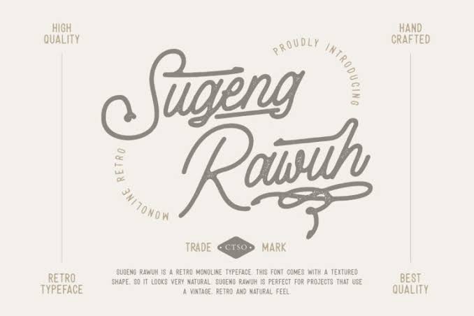 Sugeng Rawuh Monoline Retro Font