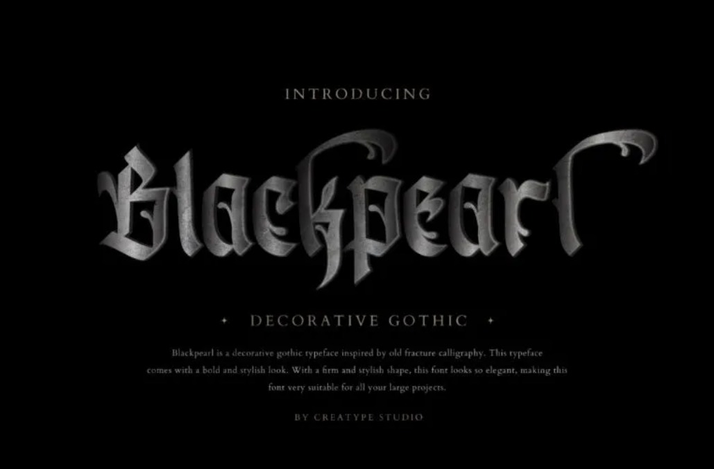 Blackpearl Decorative Font as the Year of the dragon 2024 design element