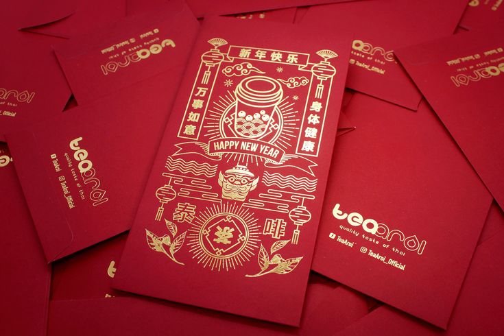 Joyful Red and Gold Harmony Angpao Design