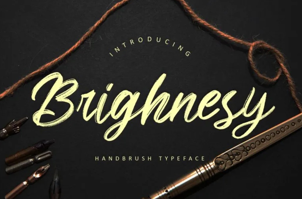 Brighnesy Handbrush Typeface for Cosmetic Packaging Design