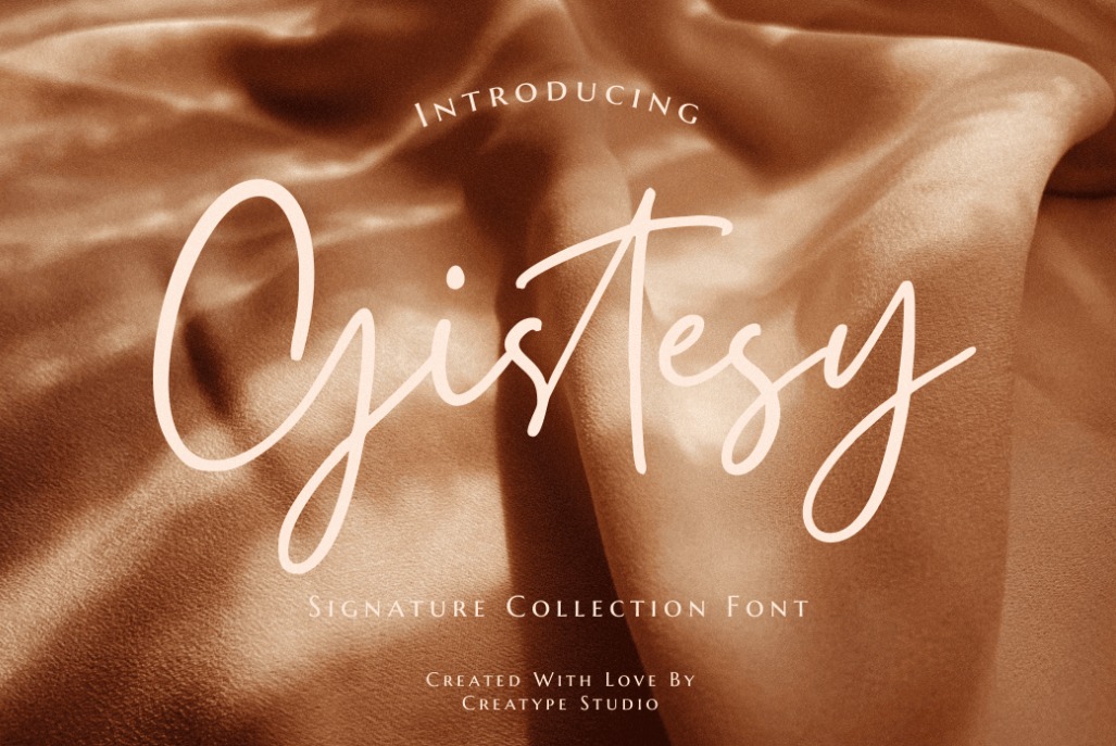 Gistesy Signature Font for Cosmetic Packaging Design