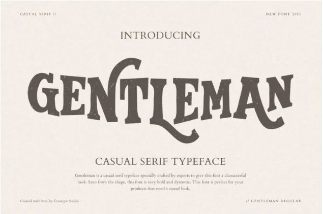 Gentleman Casual Serif Font