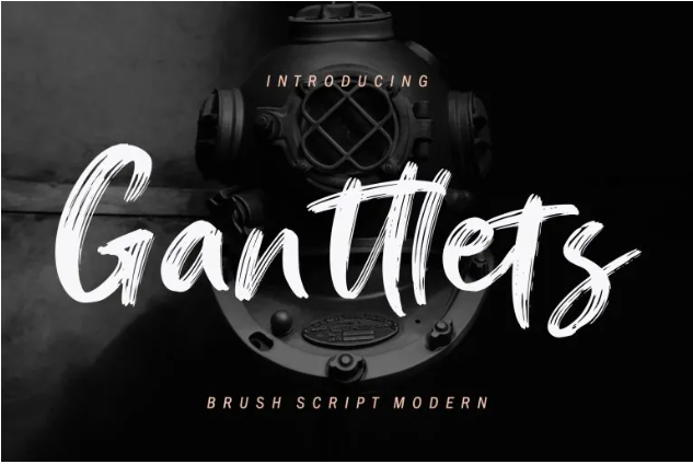 Ganttlets Brush Typeface
