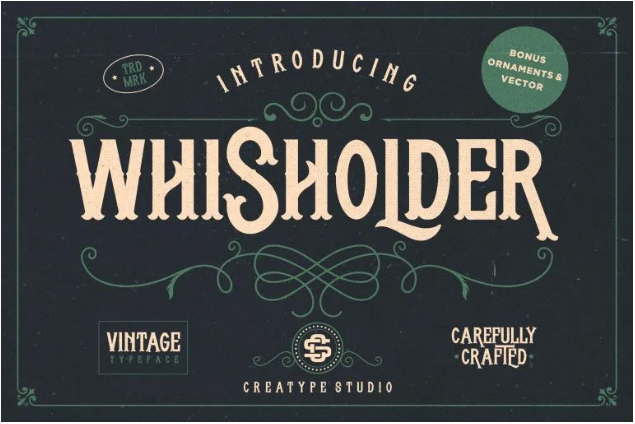 Whisholder Vintage Typeface