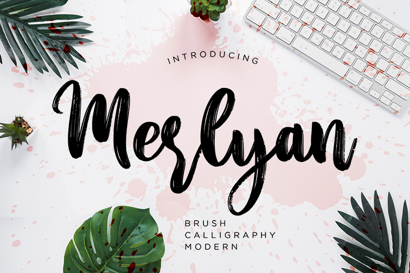 Merlyan brush font