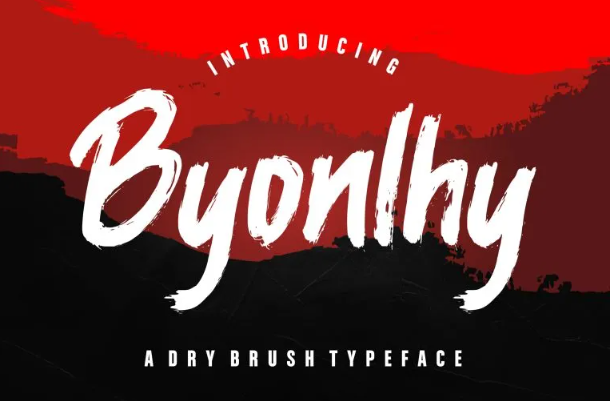 The water-color brush font, Byonlhy font